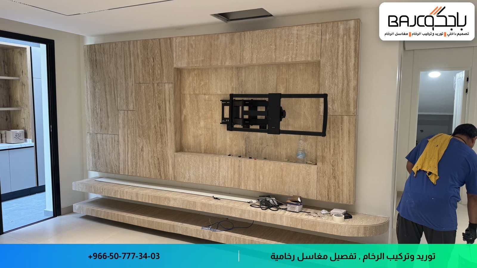 خلفيات تلفزيون رخام: أفكار تصاميم وتنفيذ